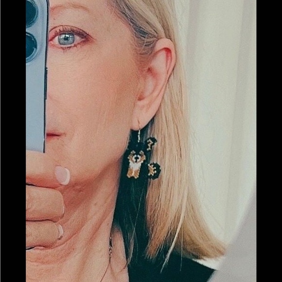 Yorkie Yorkshire Terrier Long Hair Chihuahua earrings beaded dog gift groomer - Picture 4 of 4